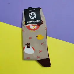 جوراب طرح مرغ و خروس