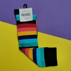 جوراب طرح راه راه رنگی