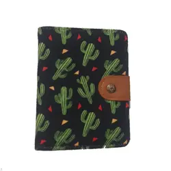 کیف پول مخمل طرح کاکتوس