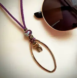 آویز گردنی عینک مدل بنفشه