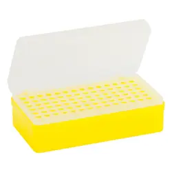 جعبه میکروتیوپ 0.5 میلی لیتر 98خانه درب لولایی قفل دار - تجهیزات آزمایشگاهی پکو