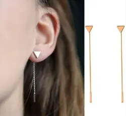 گوشواره بخیه ای طرح قلب و مثلث