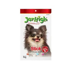 تشویقی میله ای سگ جرهای با طعم مرغ (JerHigh Strip)
