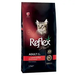 قیمت و خریدغذای خشک رفلکس گربه بالغ گوشت بره و برنج 15 کیلویی - پت مارکت 24