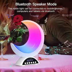 چراغ خواب و اسپیکر مدل ماه - Moon Lamp Led RGB Color Changing