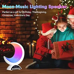 چراغ خواب و اسپیکر مدل ماه - Moon Lamp Led RGB Color Changing