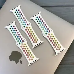 بند سیلیکونی اپل واچ مدل نایک هفت رنگ | Nike apple watch band