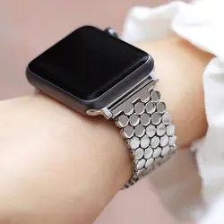 بند فلزی اپل واچ مدل زنبوری