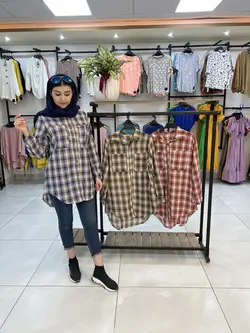 شومیز مانتویی چهارخونه     (۱۲۵۵)