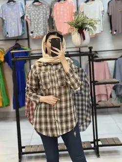 شومیز مانتویی چهارخونه     (۱۲۵۵)