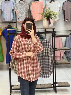 شومیز مانتویی چهارخونه     (۱۲۵۵)
