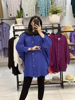 شومیز رنگی آستین سرخود   (۱493)