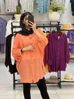 شومیز رنگی آستین سرخود   (۱493)