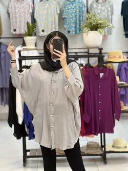 شومیز رنگی آستین سرخود   (۱493)