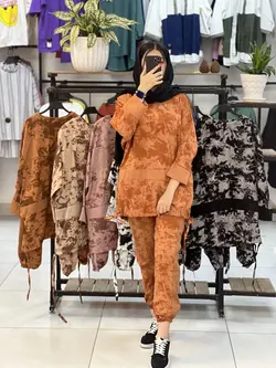 ست تونیک شلوار اسلش ابرنگی (۱۳۶۲)