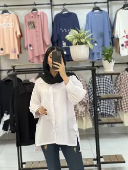 شومیز سفید و مشکی بغل چاک دار    (۱۳۸۴)