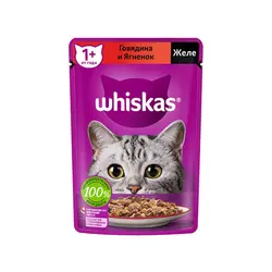پوچ گربه بالغ ویسکاس  گوشت گوساله و بره در ژله 85 گرمی
