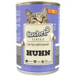 کنسرو گربه کچت طعم مرغ Cachet HuHn وزن 415 گرم