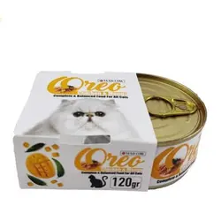 کنسرو گربه مدکو فیله مرغ و انبه 120 گرمی