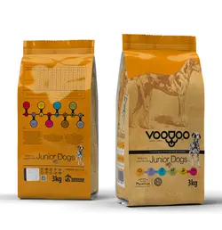 غذای خشک سگ جوان نژاد بزرگ و متوسط وودوو پت ۳ کیلویی