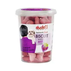 بیسکوئیت تشویقی سگ با طعم چغندر (لبو) برند دودوتی 350 گرمی