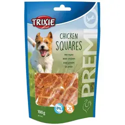 تشویقی سگ تریکسی مدل Chicken Squares وزن 100 گرم