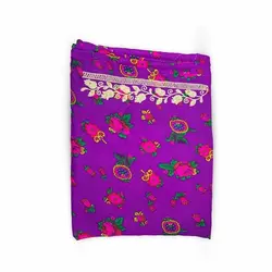 لباس موهر نیمه آماده کار شده با گلابتونی بنفش