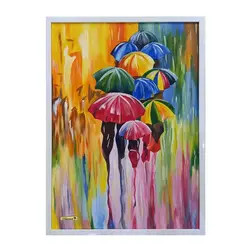 تابلو آبرنگ پاییز در پاریس (چتر)