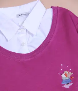 بلوز یقه دار گلدوزی روشا