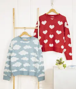 بلوز بافت ابری و قلبی Terranova