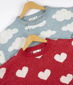 بلوز بافت ابری و قلبی Terranova