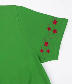 پیراهن کمرکش گلدوزی یاس