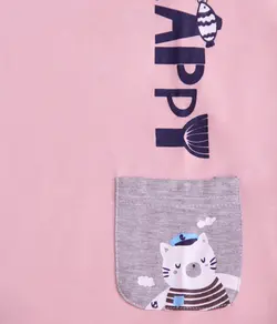 ست بلوز شلوار طرح گربه و قایق