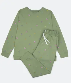 ست بلوز شلوار کریسمسی