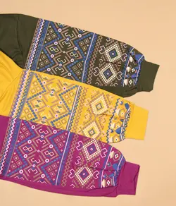 بلوز آستین پفی طرح سنتی بوهمین