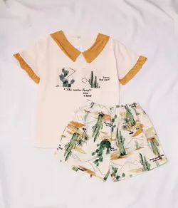 ست تیشرت شلوارک  کاکتوس