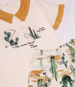 ست تیشرت شلوارک  کاکتوس