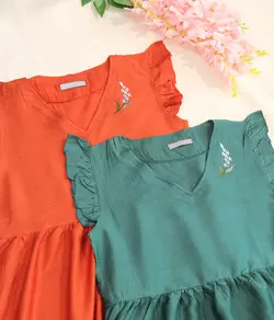 پیراهن یقه گلدوزی بابوس