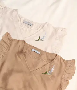 پیراهن یقه گلدوزی بابوس