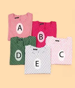 شومیز زنانه خال خالی