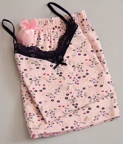 ست تاپ شورتک طرح گل 1