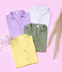 شومیز آستین کوتاه لنین