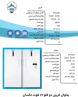 یخچال و فریزر 22 فوت دوقلو تکسان