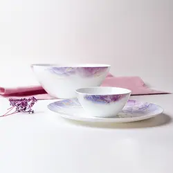 سرویس غذاخوری 28 پارچه پارس اپال سری اسکای صورتی933