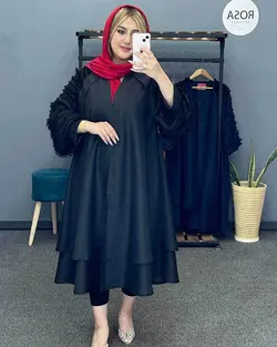 مانتو مزونی نازلی آستین ریش کد : 20928 - فروشگاه اینترنتی رزا بوتیک