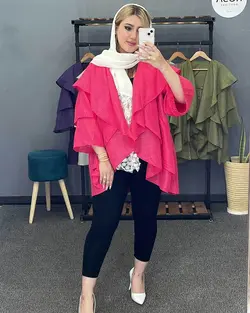 مانتو حریر شاپرکی کد : 21067 - فروشگاه اینترنتی رزا بوتیک