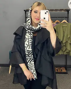 مانتو حریر شاپرکی کد : 21067 - فروشگاه اینترنتی رزا بوتیک