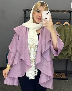 مانتو حریر شاپرکی کد : 21067 - فروشگاه اینترنتی رزا بوتیک