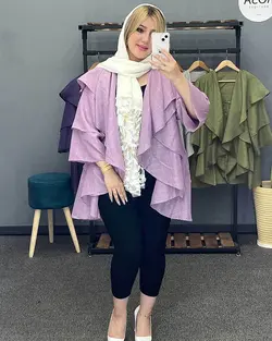 مانتو حریر شاپرکی کد : 21067 - فروشگاه اینترنتی رزا بوتیک