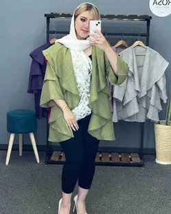 مانتو حریر شاپرکی کد : 21067 - فروشگاه اینترنتی رزا بوتیک